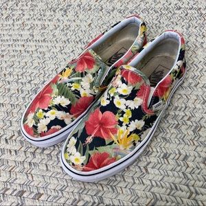 Vans tropical floral slip on size 8.5